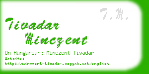 tivadar minczent business card